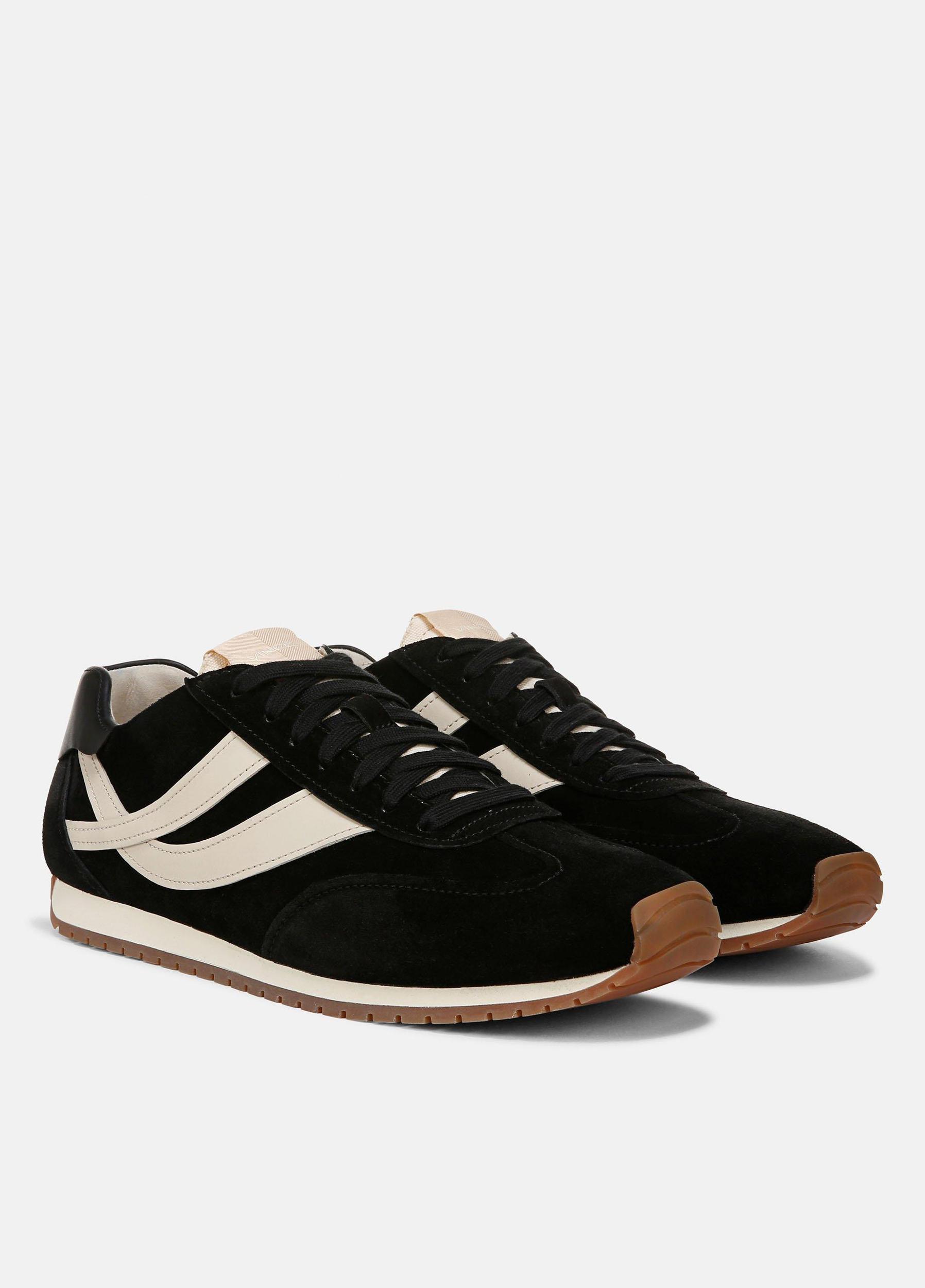 Mens Oasis Suede And Leather Runner Sneaker, Black, Size 9 Vince Product Image