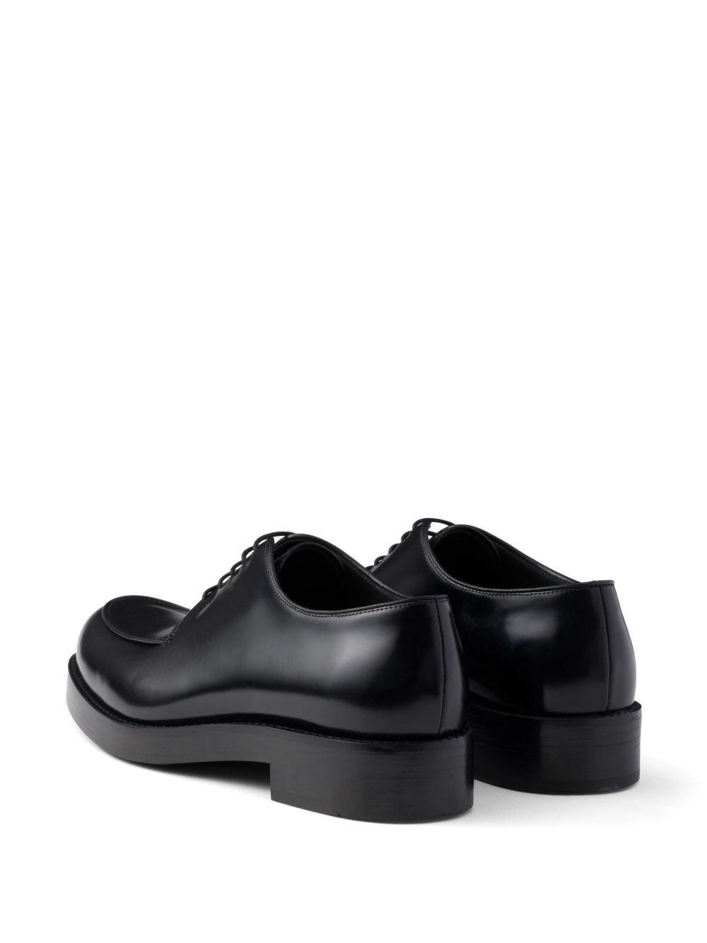 brushed leather derby shoes Product Image