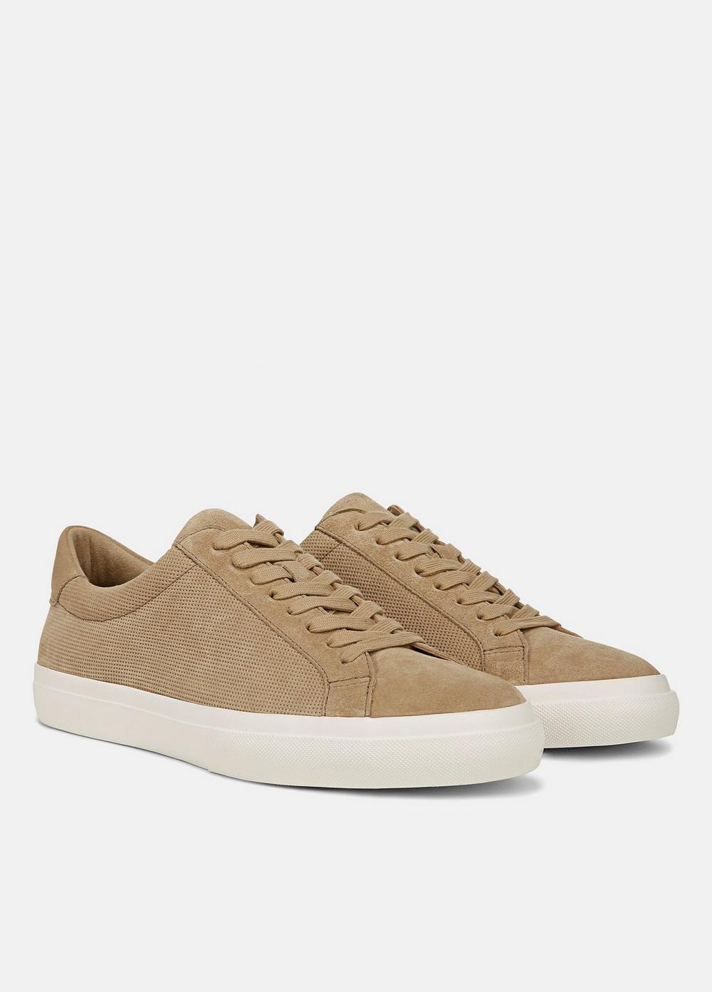 Mens Fulton Perforated Suede Sneaker, Sand Trail, Size 9.5 Vince Product Image