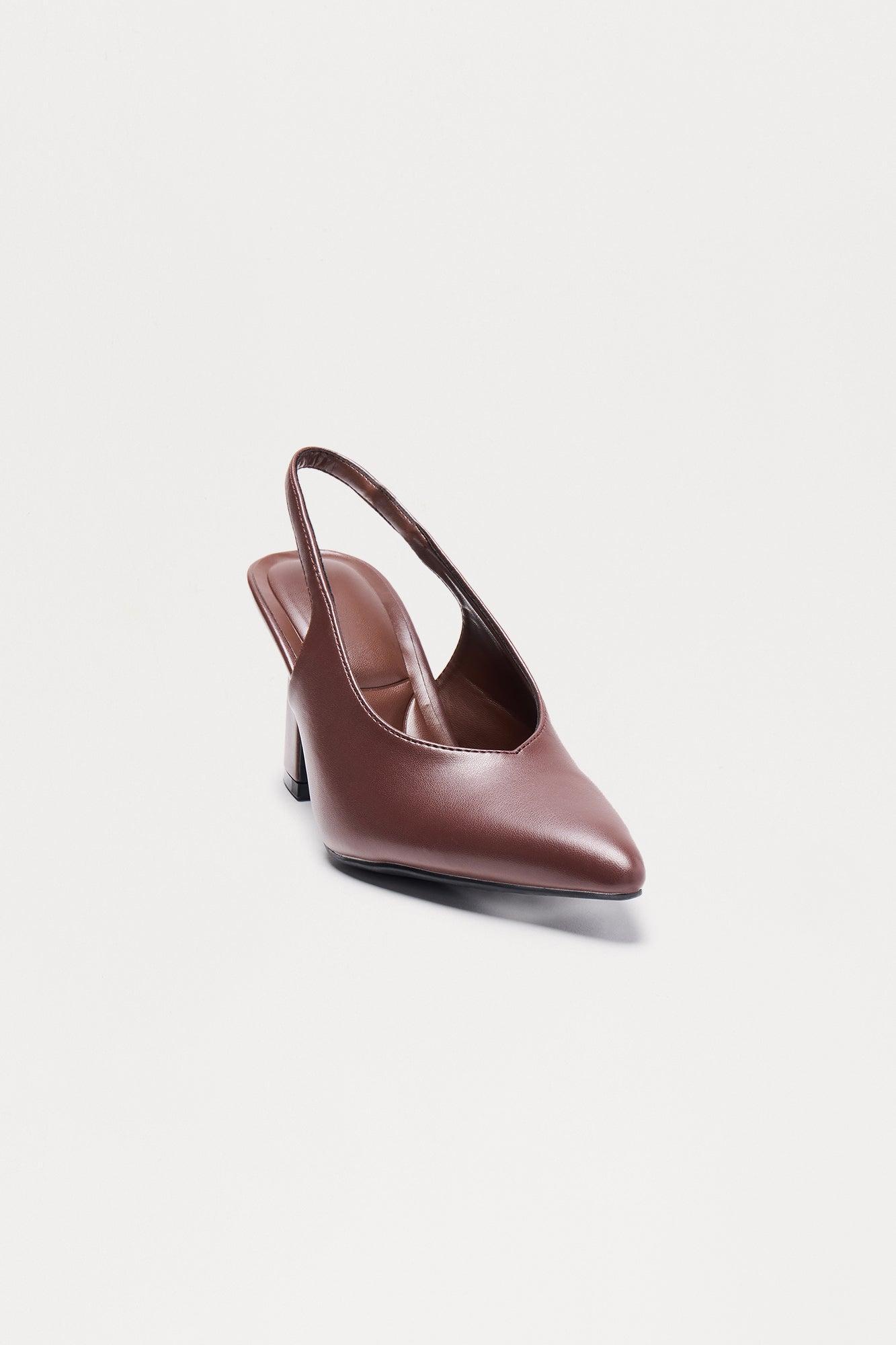 Taven Slingback Pumps - Chocolate Product Image