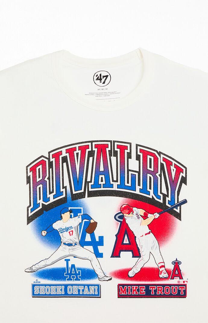 47 Brand Men's LA Baseball Rivalry Dodgers Angels T-Shirt Product Image
