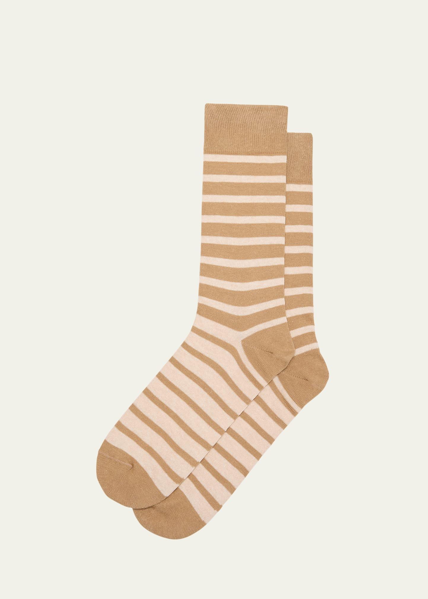 Men's Geoffrey Breton Stripe Crew Socks Product Image