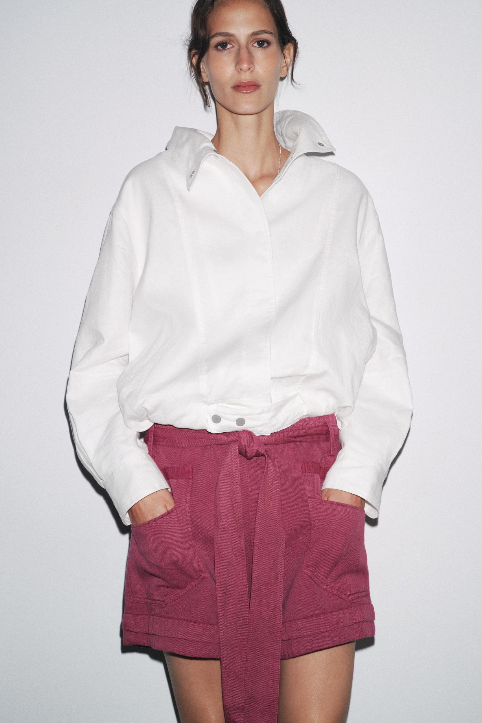 FLOWY BELTED SHORTS ZW COLLECTION Product Image