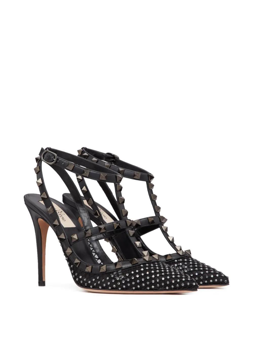 Rockstud 100mm rhinestone-embellished pumps Product Image