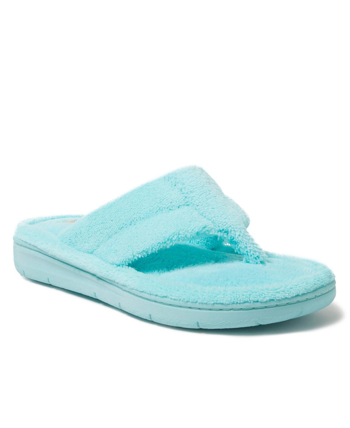 Women's Dearfoams Wrenley Terry Thong Slippers, Size: XL, Muslin Product Image