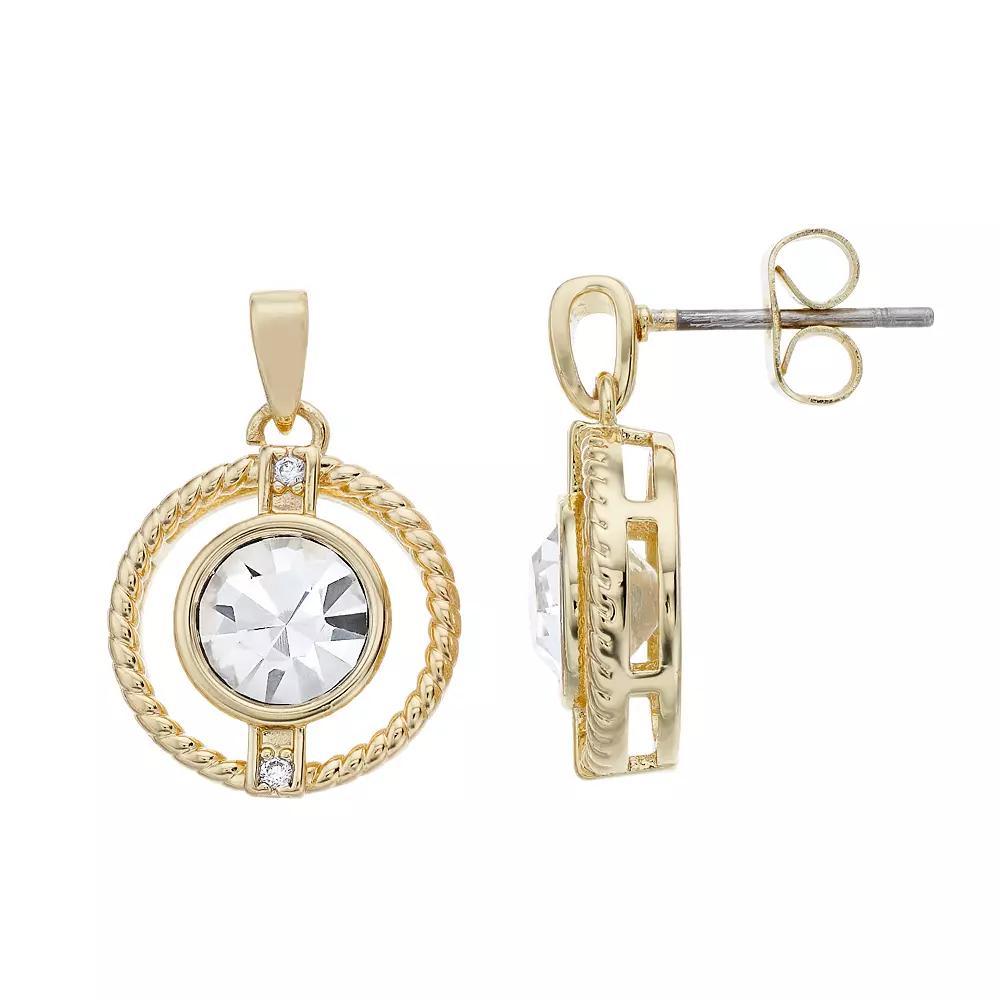 City Luxe Cubic Zirconia Simulated Birthstone Drop Earrings, Women's, Silver Tone October Product Image