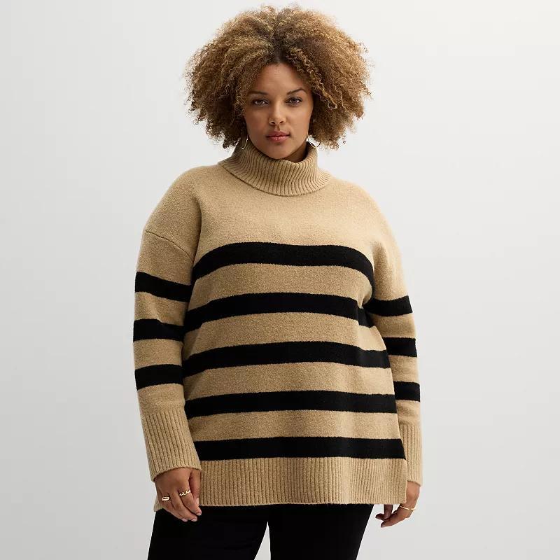 Plus Size Nine West Turtleneck Tunic, Womens Product Image