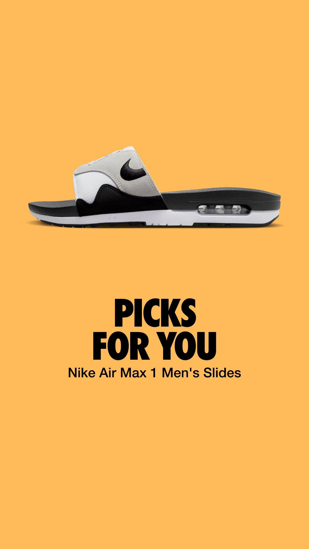 Nike Mens Air Max 1 Slide - Shoes Neutral Grey/White/Black Product Image