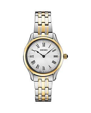 Seiko Essentials Womens Two Tone Silver Dial Bracelet Watch - SWR070 White Product Image