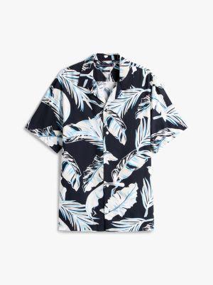 Regular Fit Banana Leaf Print Camp Shirt Product Image