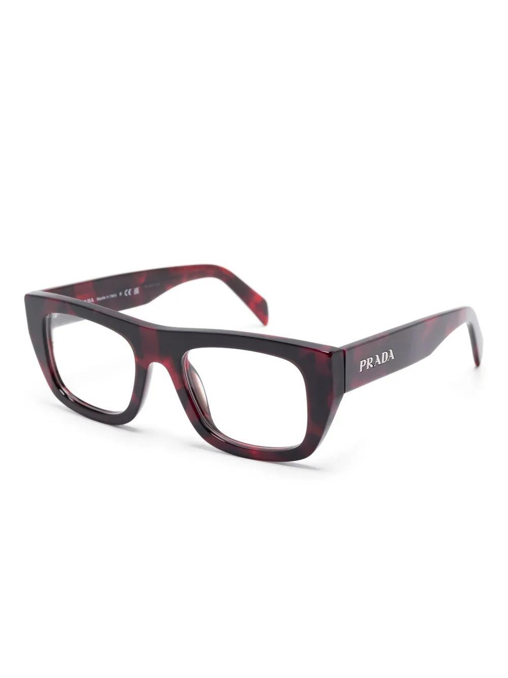 PRADA Rectangle-frame Glasses In Schwarz Product Image
