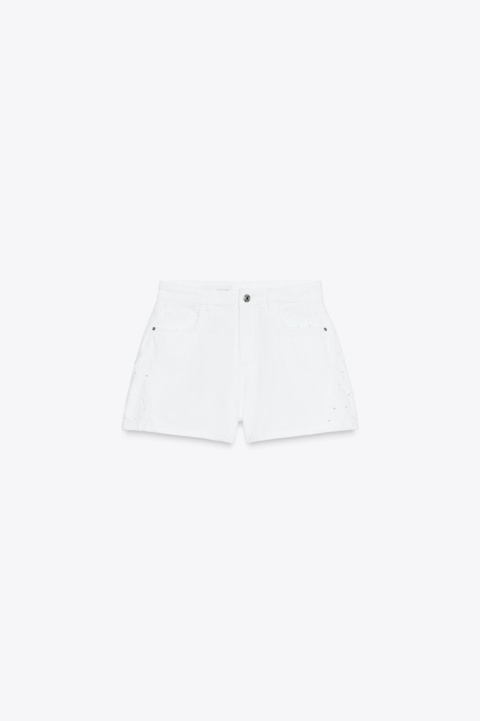 Z1975 SHORTS WITH OPENWORK EMBROIDERY Product Image
