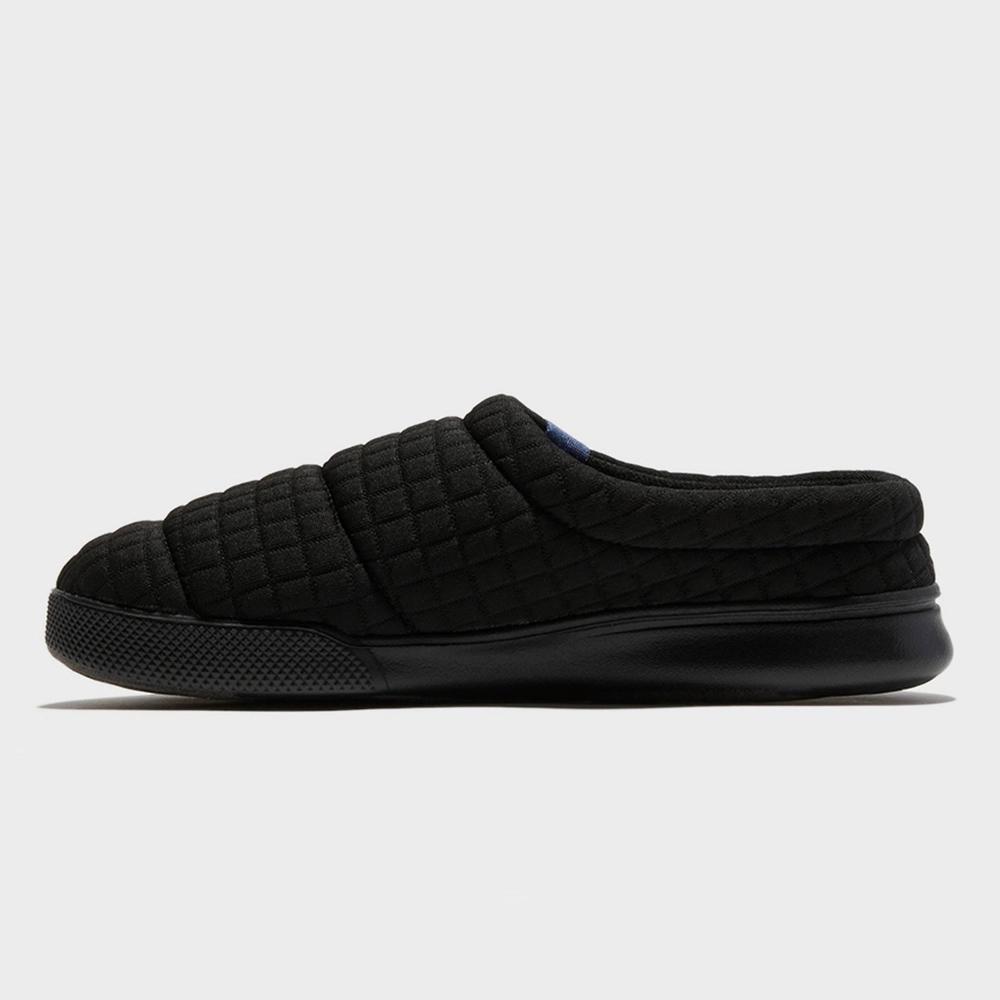 dluxe by dearfoams Men's Julien Plush Jersey Sport Lounge Clog Slippers - Black XL: Indoor/Outdoor, Cushioned Product Image