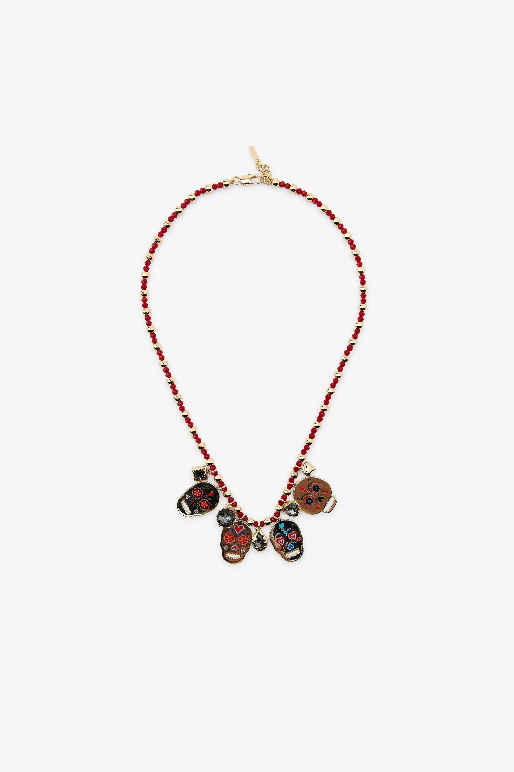 2-PACK OF ENAMELED SKULL NECKLACES Product Image