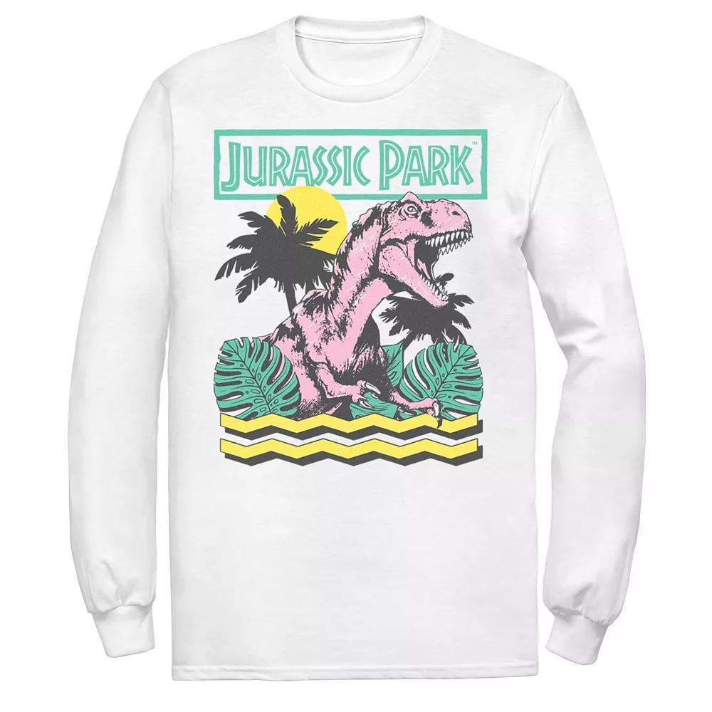 Men's Jurassic Park Vintage T-Rex Roar Retro Tee, Size: Medium, White Product Image