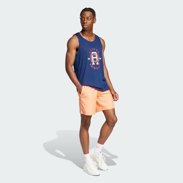 adidas Adicolor 8-Inch Swim Shorts Real Gold M Mens Product Image