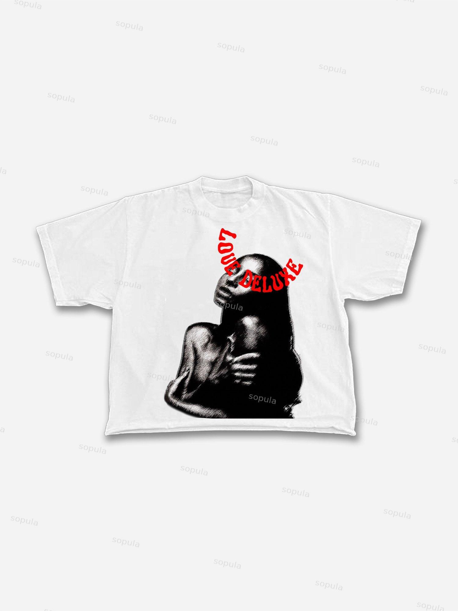 Sade Adu Print Cropped T-shirt Product Image