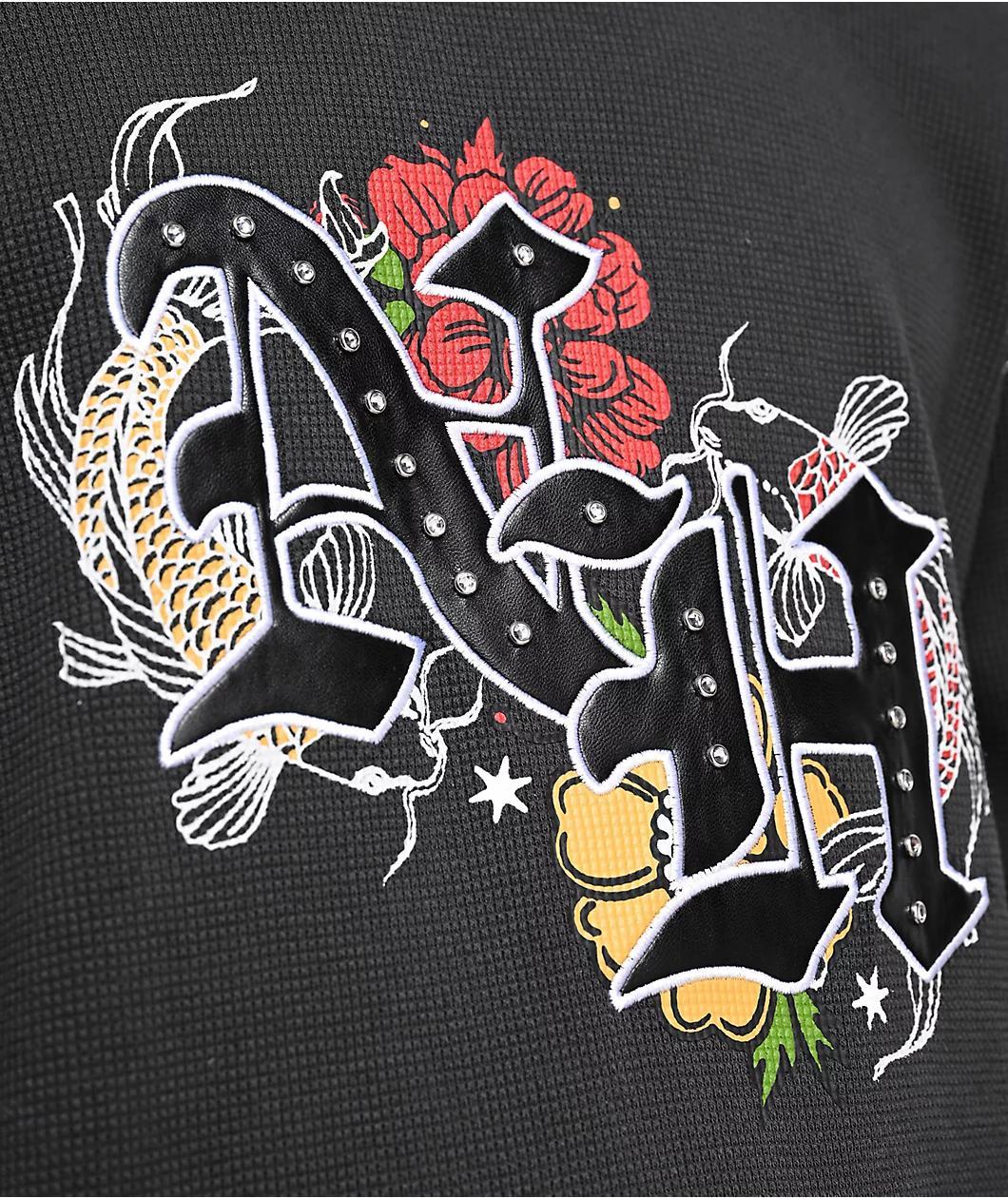 Ninth Hall Dusk Charcoal Thermal Long Sleeve T-Shirt Product Image