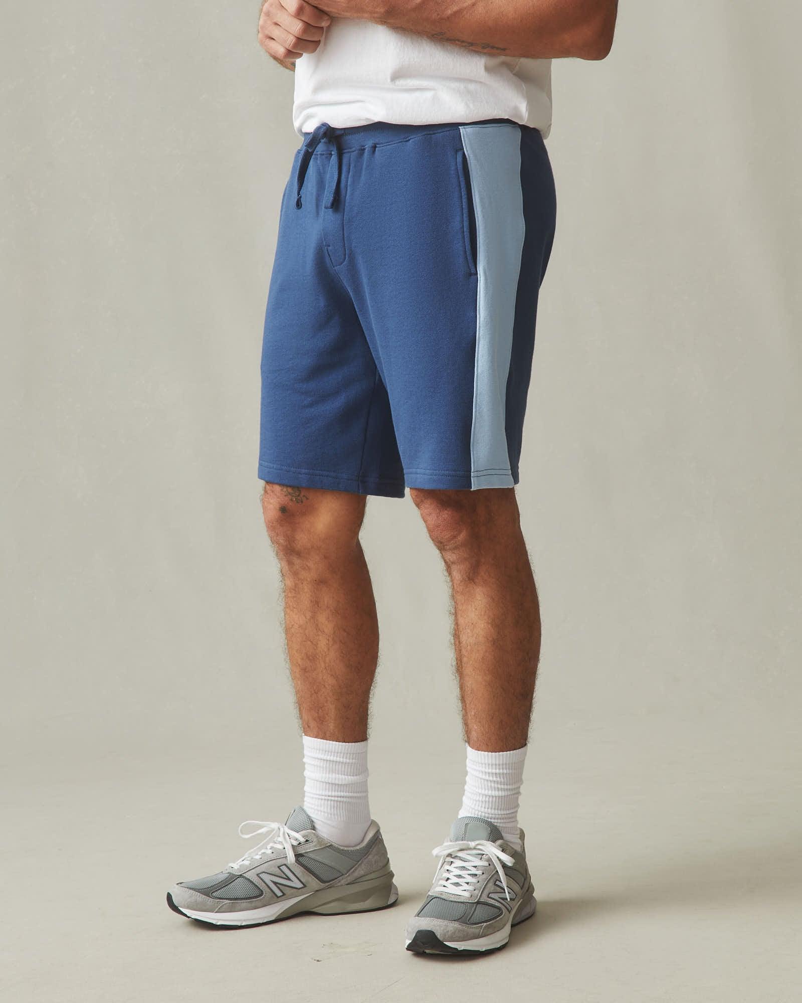 Men's Colorblock Sweatshort - Marine Navy Powder Blue Product Image