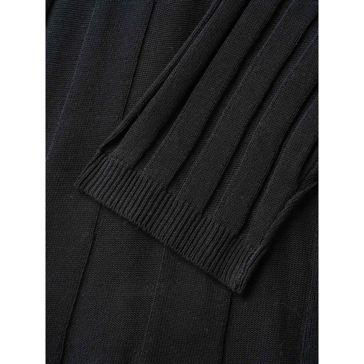 Plus Size Plain Textured Kimono Collar Cardigan Midnight Women Casual Loose Long Sleeve Everyday Cardigans BloomChic 18-20/2X Product Image