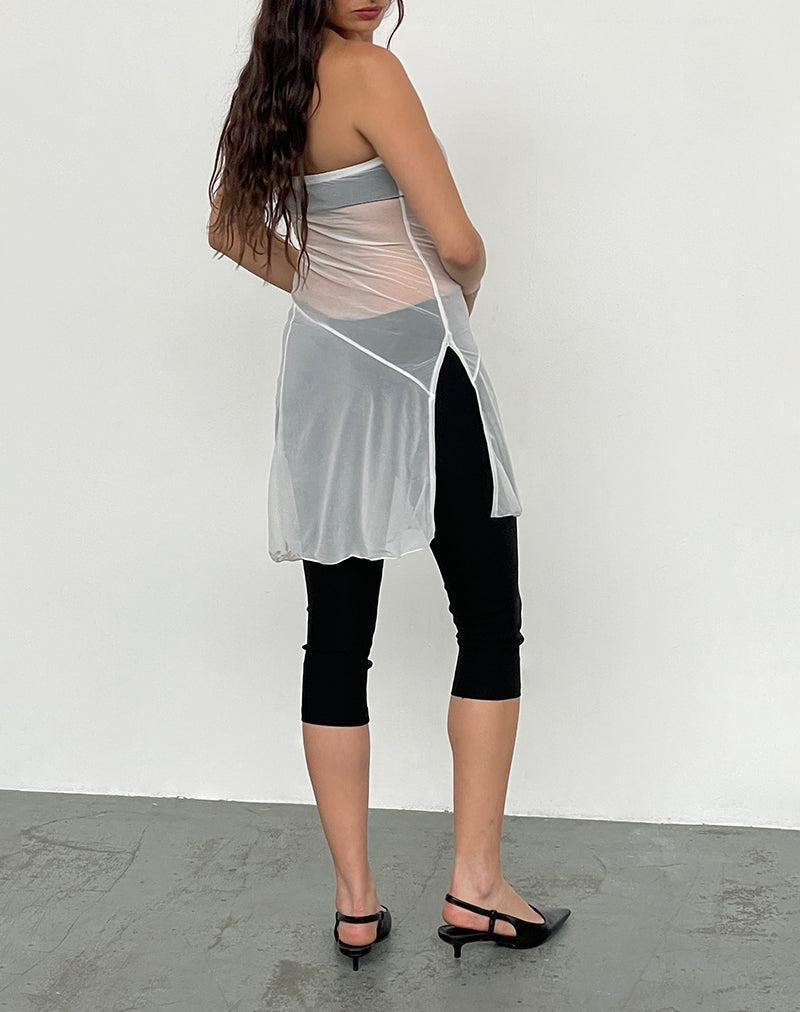 Gretchen Bandeau Mini Dress in Sheer Cream Female Product Image