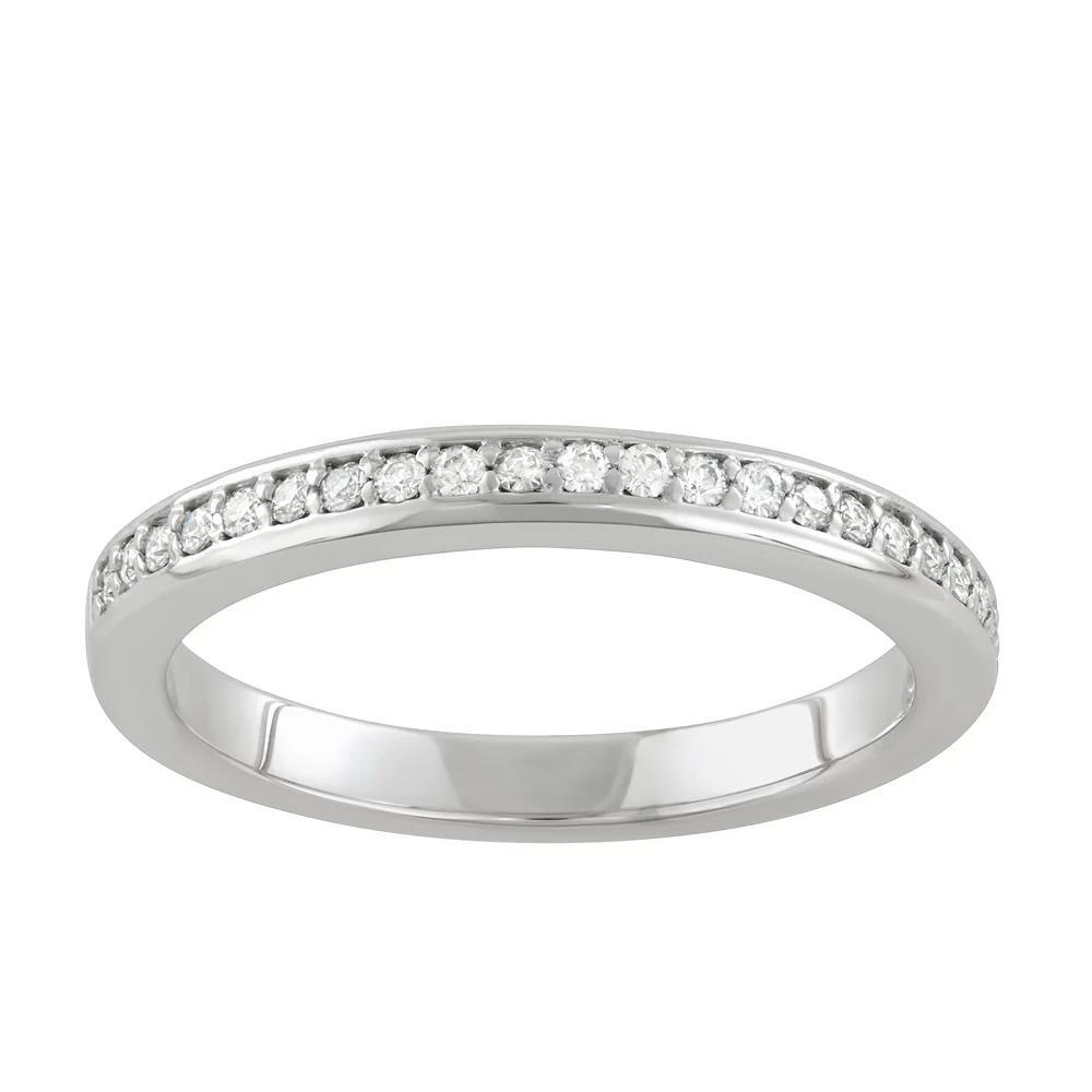 Charles & Colvard 14k White Gold 1/5 Carat T.W. Lab-Created Moissanite Band, Women's, Size: 6 Product Image