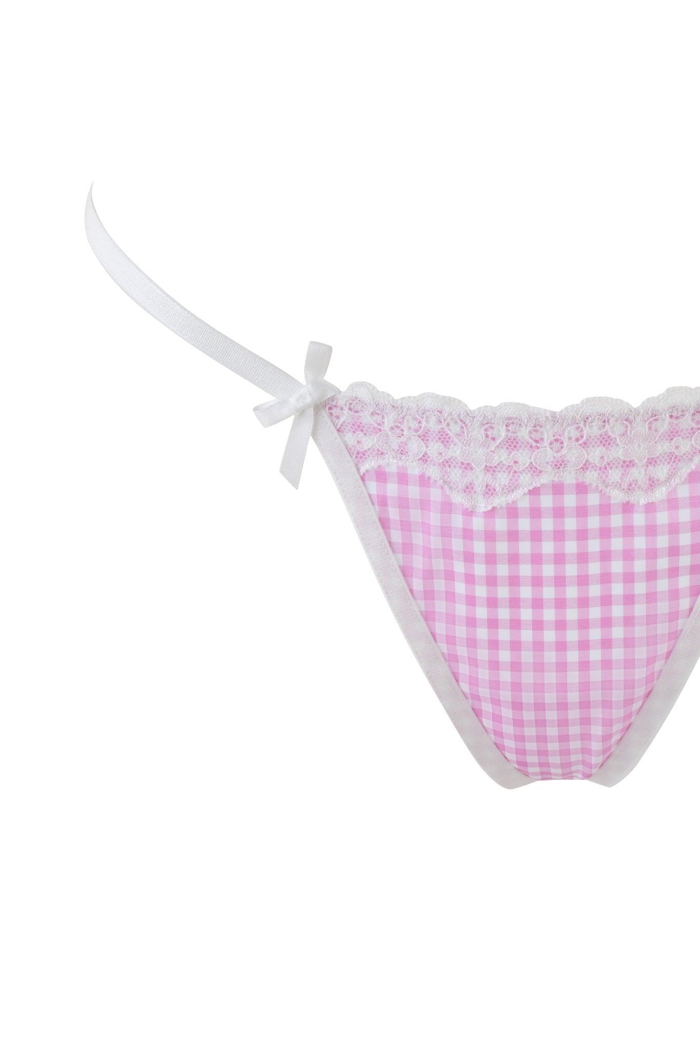 JENNY 2.0 BUSTIER SET - PINK : PINK GINGHAM Product Image