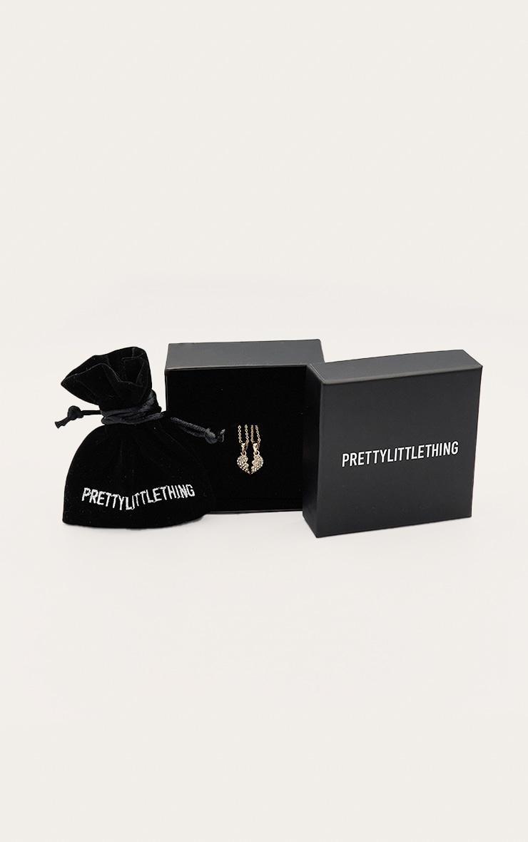 Gold Gifting Diamante Heart Duo Necklace Product Image