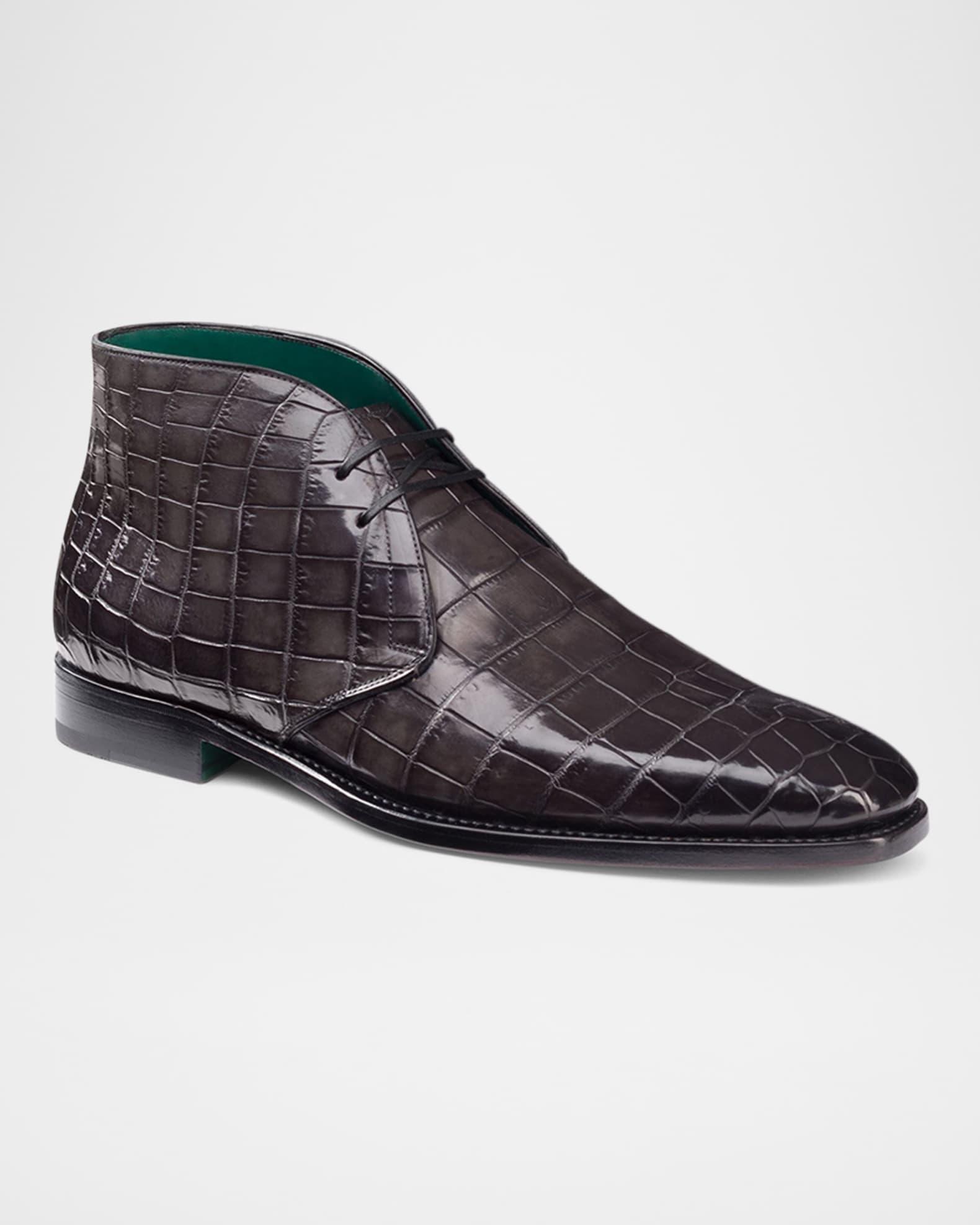Men's Crocodile Leather Chukka Boots  Product Image