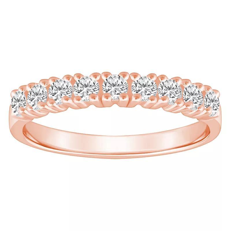 Alyson Layne 14k Gold 1/2 Carat T.W. Diamond 9-Stone Wedding Ring, Womens White Product Image