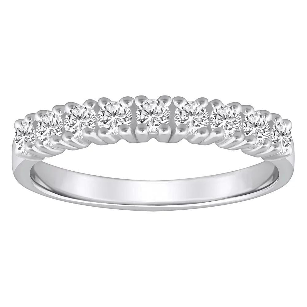 Alyson Layne 14k Gold 1/2 Carat T.W. Diamond 9-Stone Wedding Ring, Womens White Product Image
