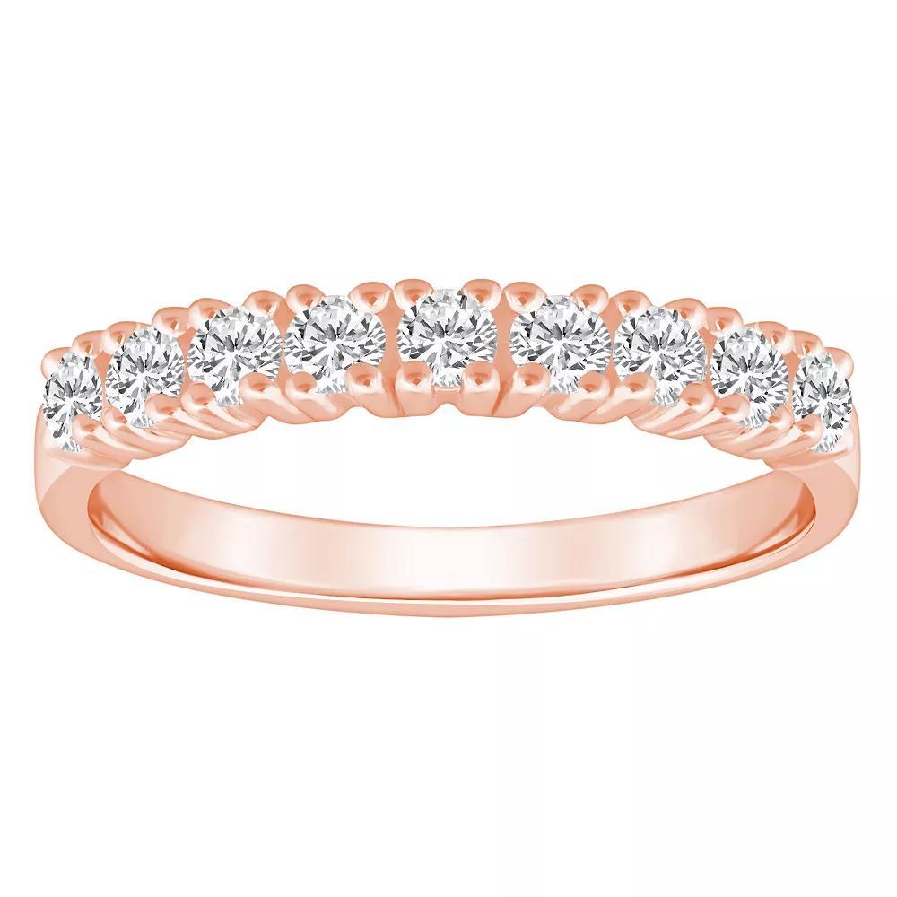 Alyson Layne 14k Gold 1/2 Carat T.W. Diamond 9-Stone Wedding Ring, Womens White Product Image