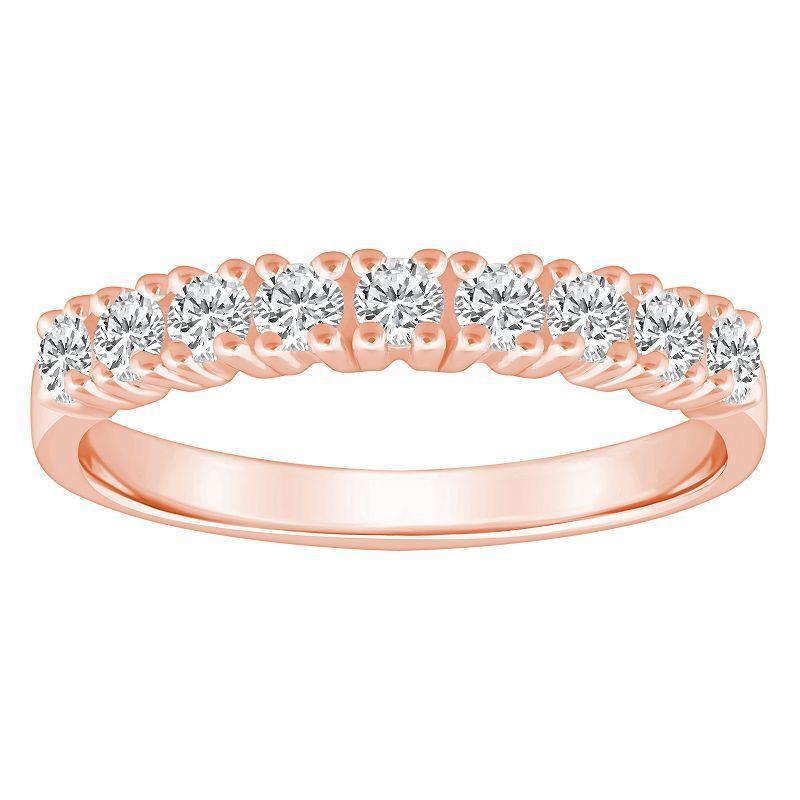 Alyson Layne 14k Gold 1/2 Carat T.W. Diamond 9-Stone Wedding Ring, Womens White Product Image