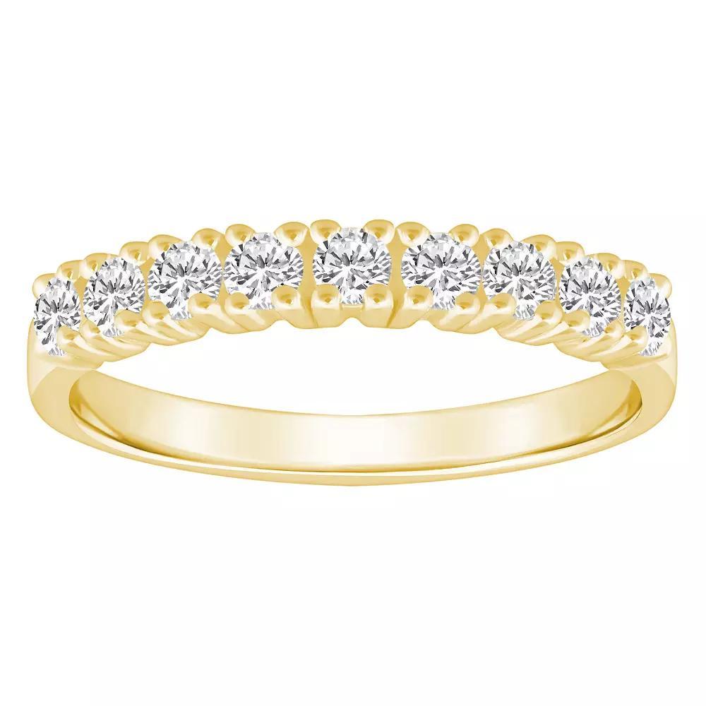Alyson Layne 14k Gold 1/2 Carat T.W. Diamond 9-Stone Wedding Ring, Womens White Product Image