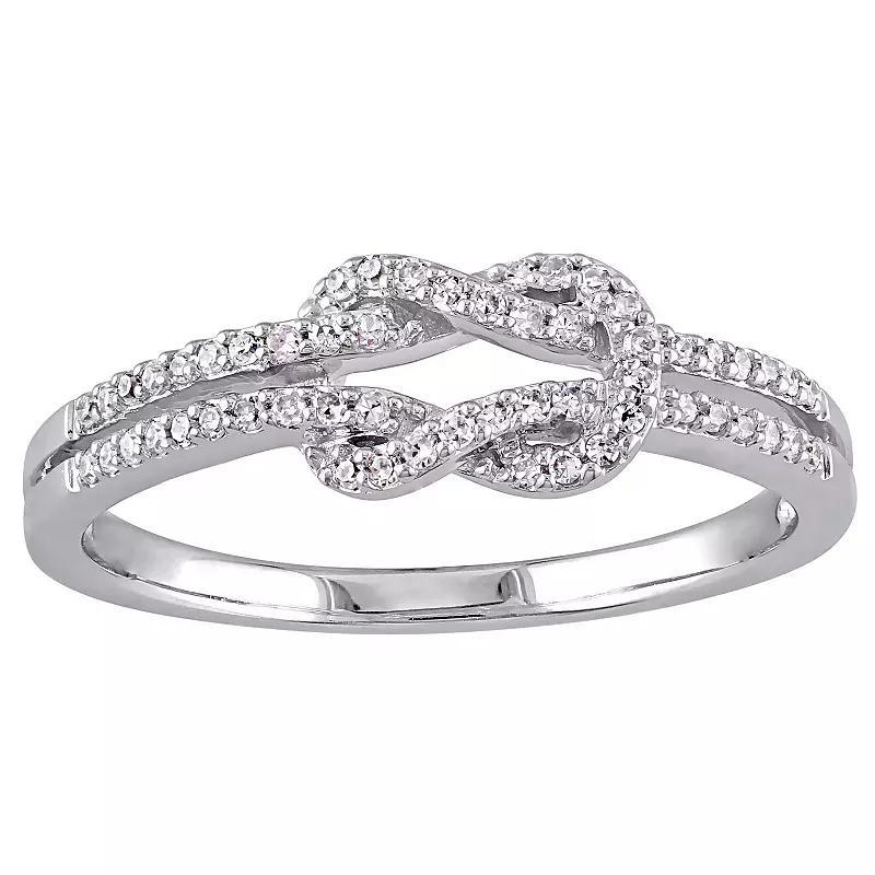 Stella Grace 14k White Gold 1/6 Carat T.W. Diamond Infinity Ring, Women's, Size: 8, 14k Gold Product Image