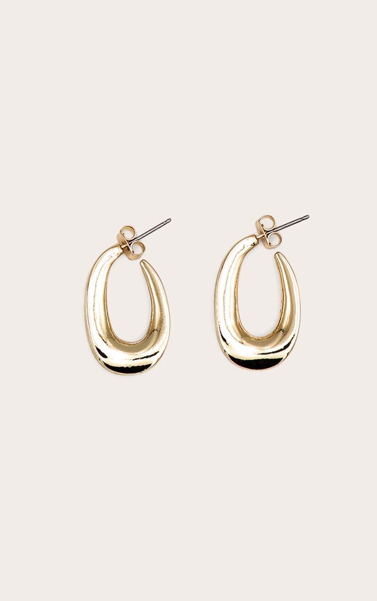 Gold Ridge Medium Hoop Earring Product Image