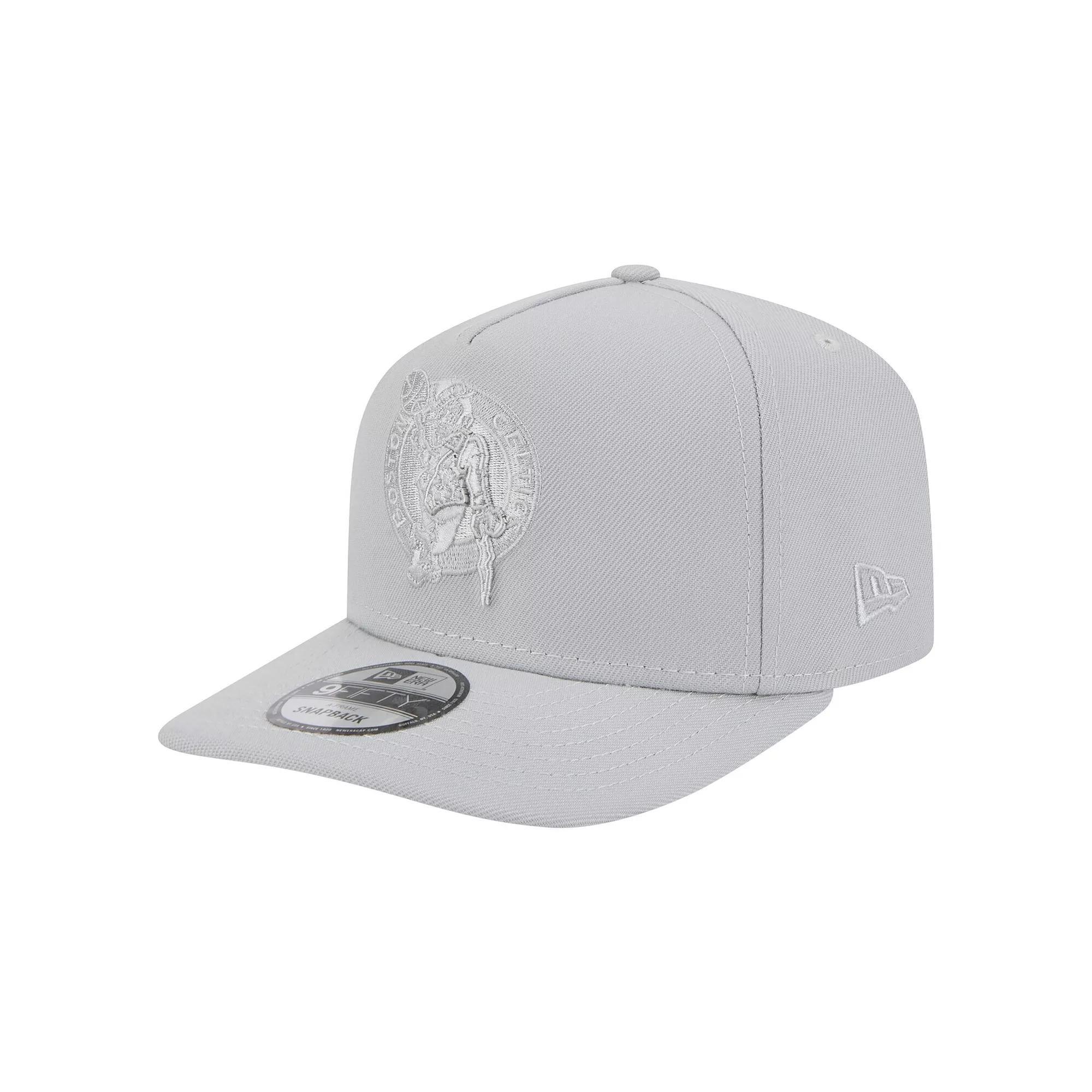Men's New Era  Gray Boston Celtics Colorpack A-Frame Pinch Front 9FIFTY Snapback Hat, Grey Product Image