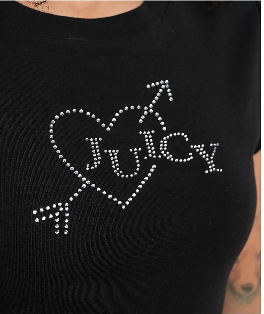 Juicy Couture Heart & Arrow Licorice Crop T-Shirt Product Image