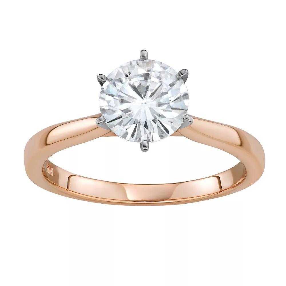 14k Gold 1 9/10 Carat T.W. Lab-Created Moissanite 6-Prong Solitaire Ring, Women's, Size: 8, White Product Image