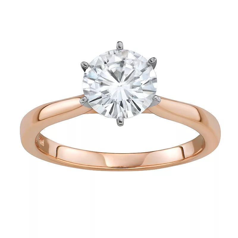 14k Gold 1 9/10 Carat T.W. Lab-Created Moissanite 6-Prong Solitaire Ring, Women's, Size: 8, White Product Image