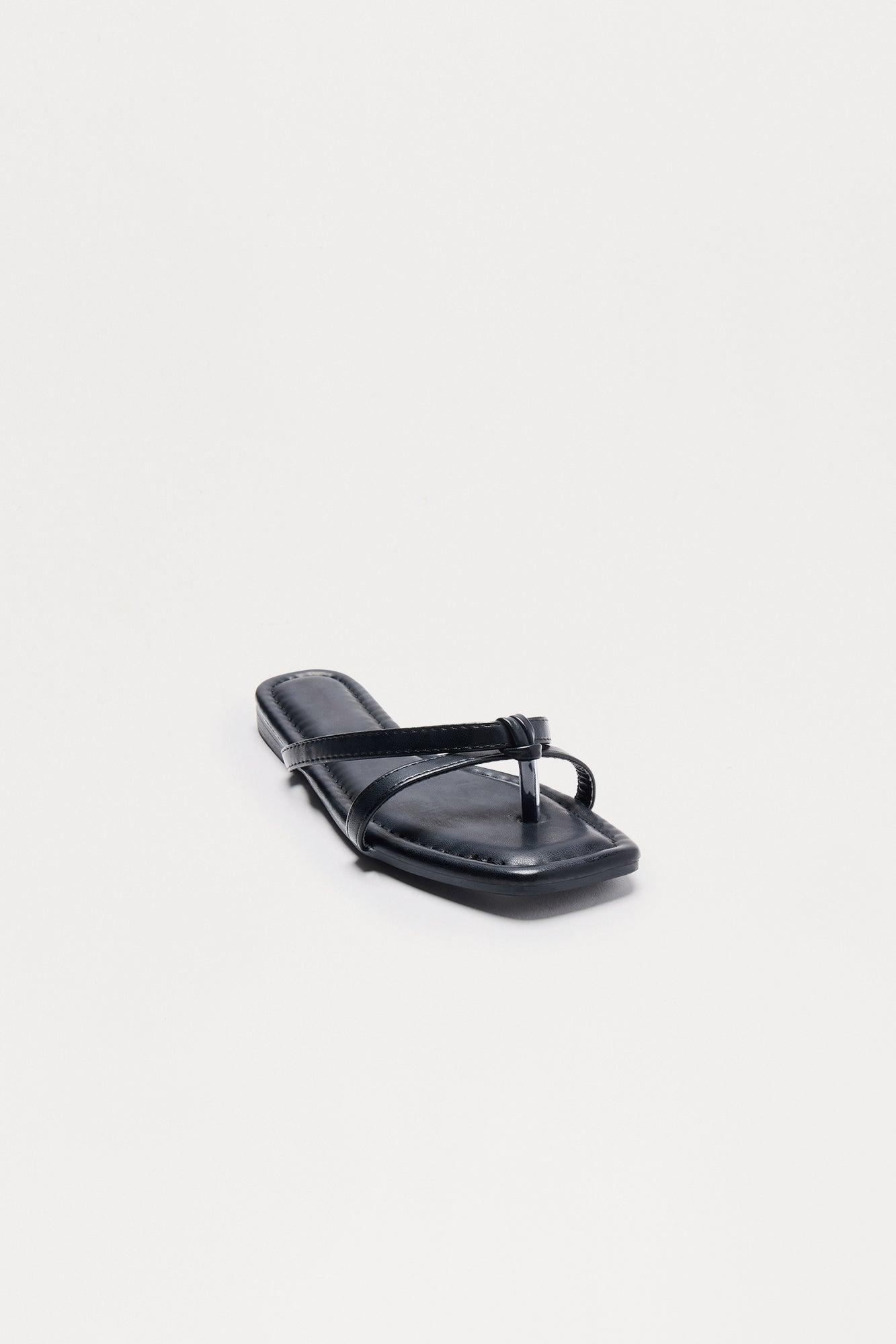 Carina Square Toe Sandals - Black Product Image