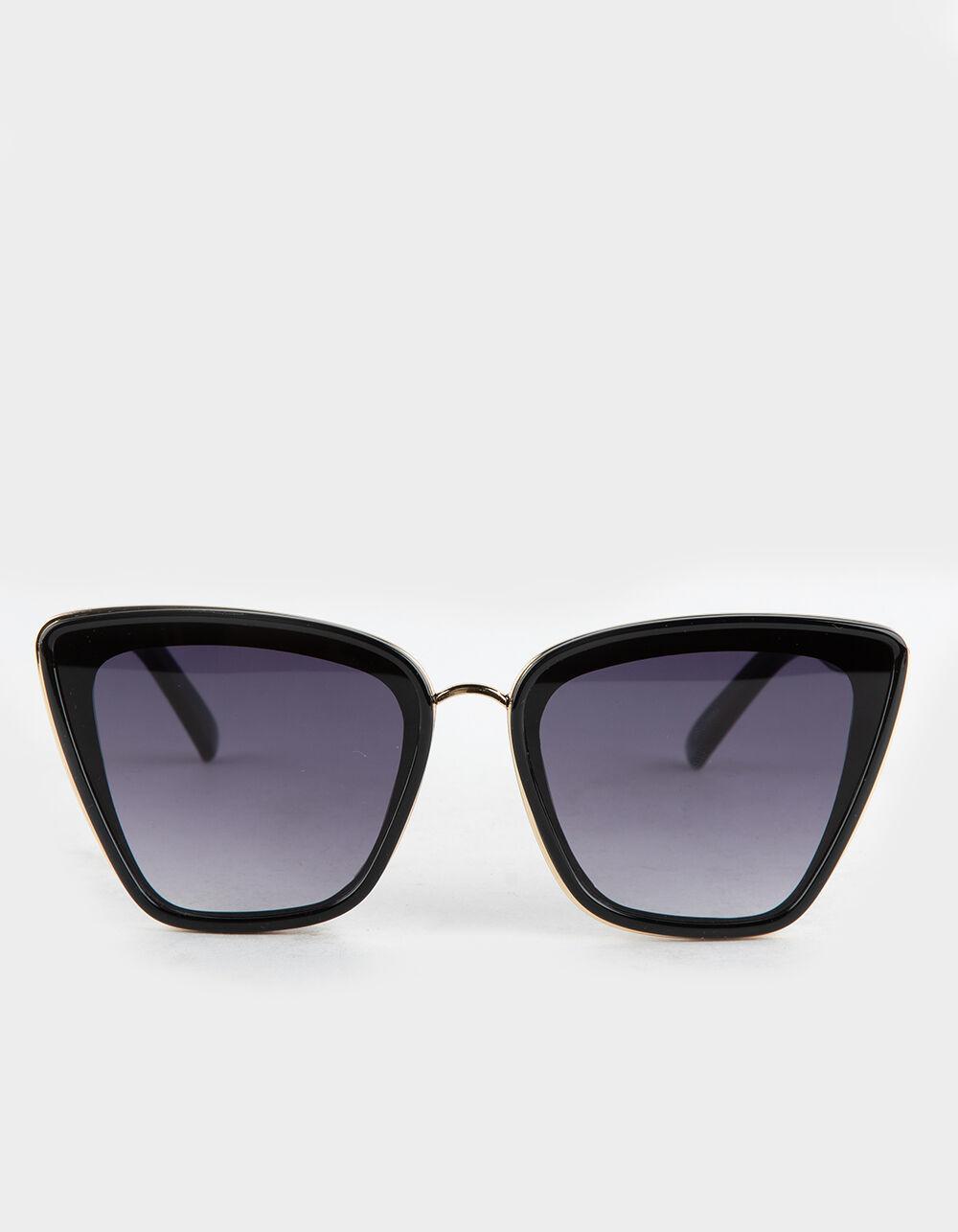 RSQ Metal Plastic Combo Square Cat Eye Sunglasses Product Image