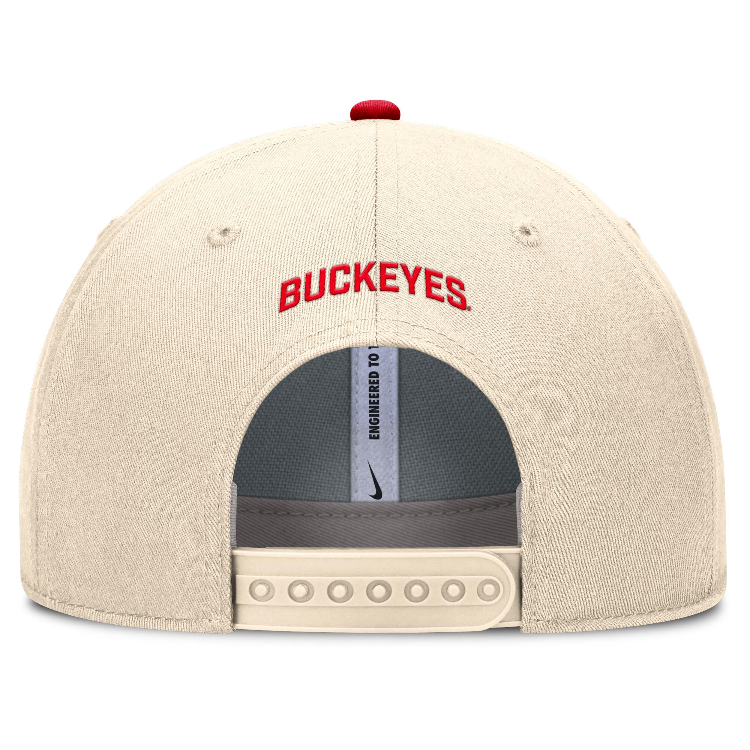 Ohio State Primetime Rise Men's Nike Dri-FIT College Trucker Adjustable Hat Product Image