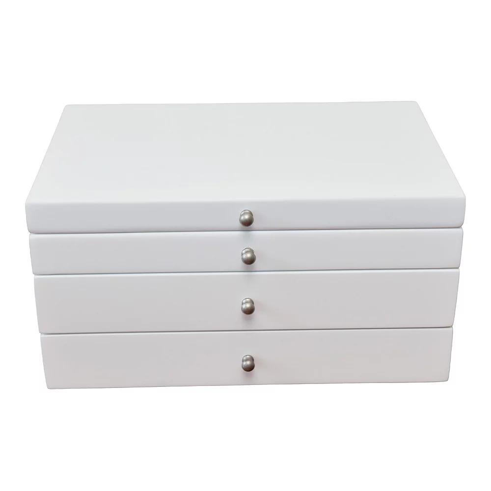 Elegant White Finish Jewelry Box, Women's Product Image