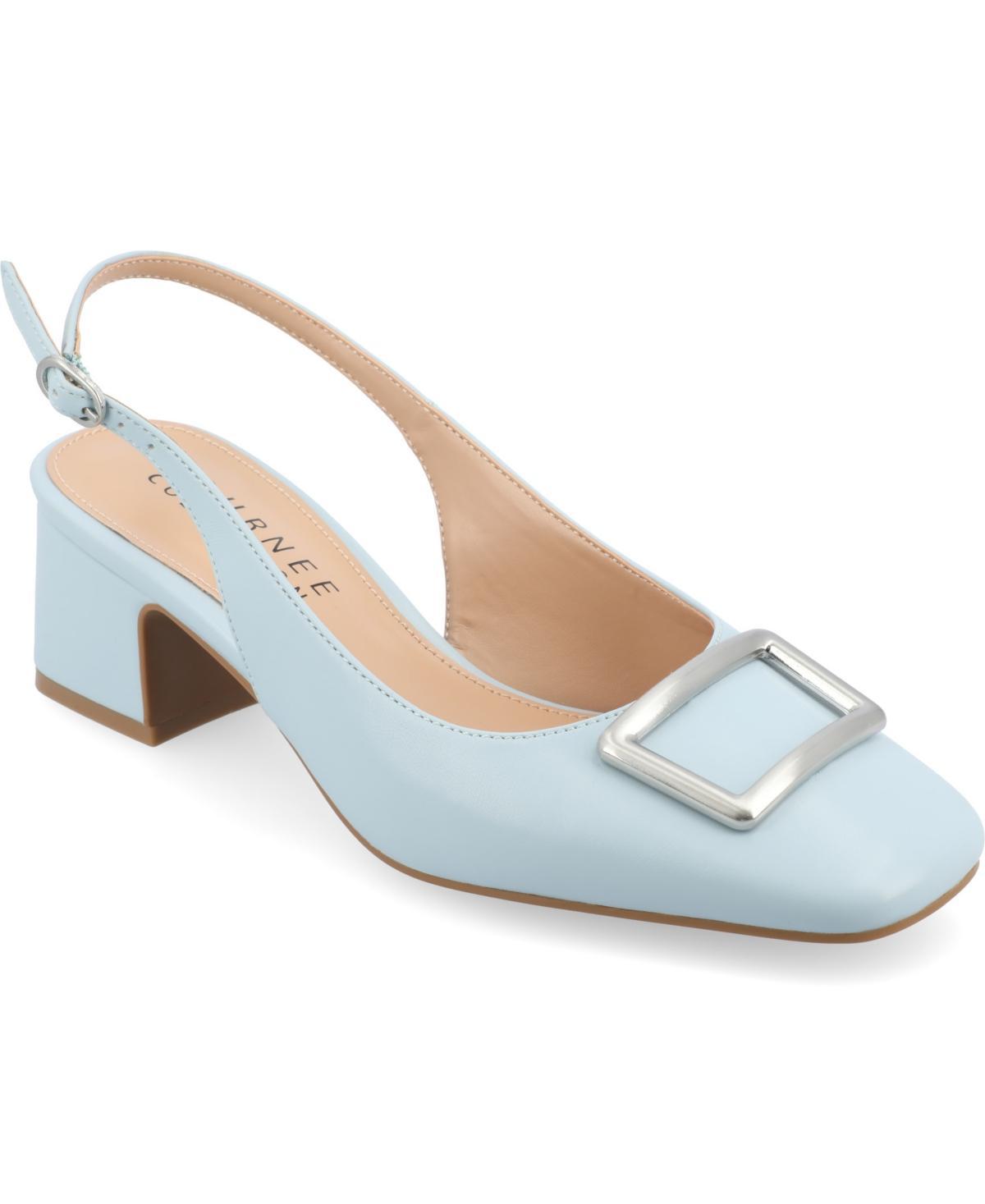 Journee Everlee Womens Tru Comfort Foam Sling Back Square Toe Pumps Product Image