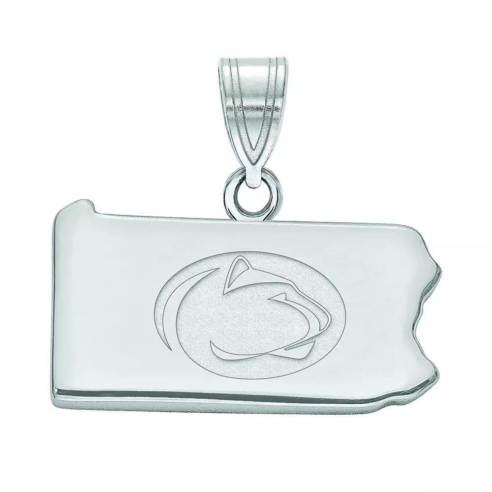 LogoArt Sterling Silver Penn State University State Pendant, Womens Product Image