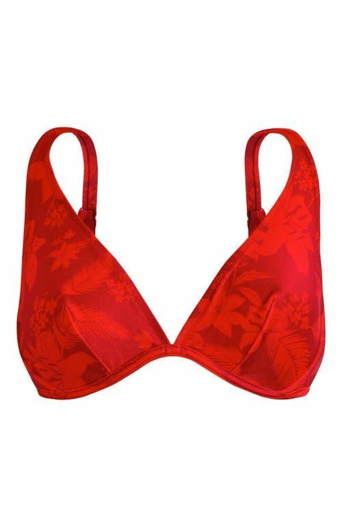 Womens Flower Power Stretch-Jersey Bikini Top Product Image