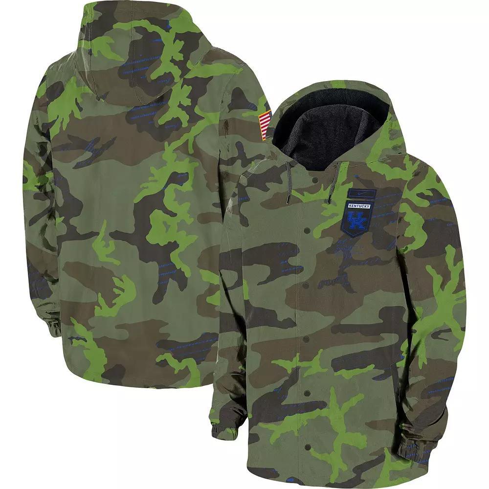 Men's Nike Camo Alabama Crimson Tide Hoodie Full-Snap Jacket, Size: 2XL, Green Product Image