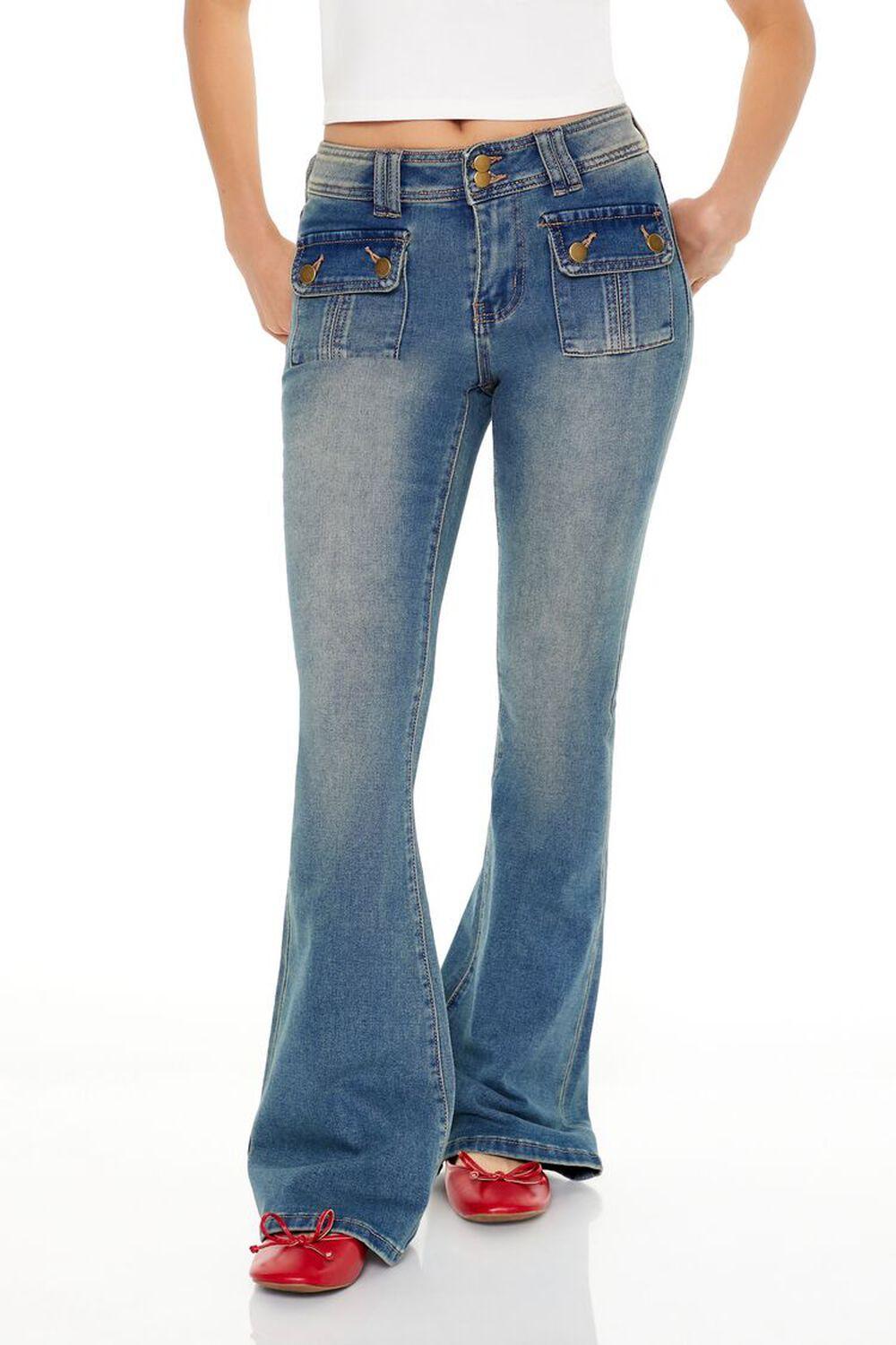 Mid-Rise Flare Jeans | Forever 21 Product Image