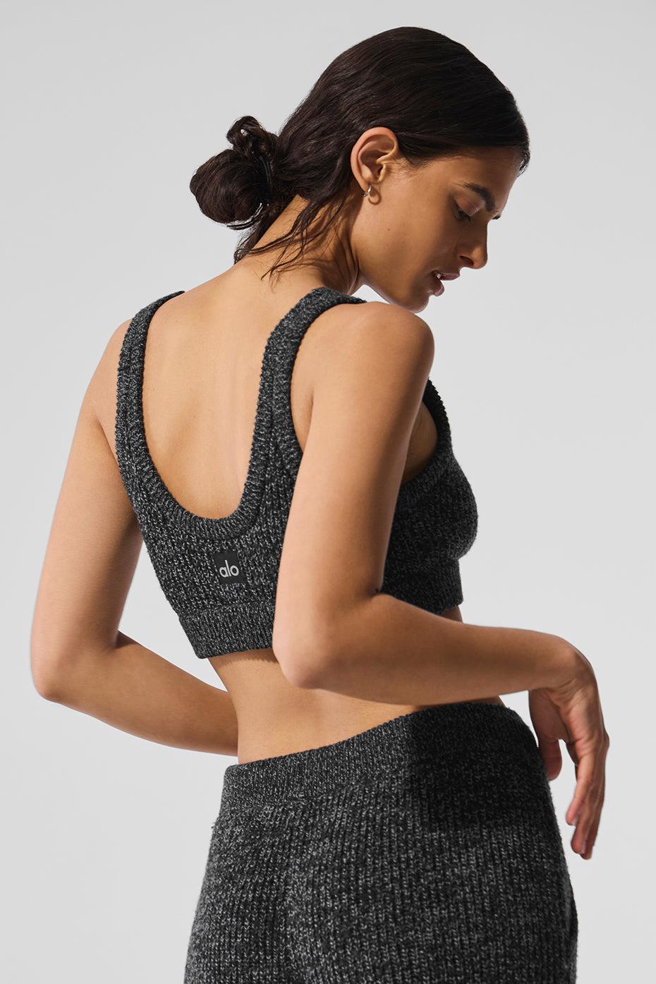 Marl Sweater Bra - Black Marl Product Image